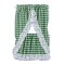 Dolls House Green Beige Gingham Country Kitchen Curtains & Valance 1:12 Scale