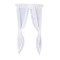 Dolls House White Demi Curtains on Rail Miniature 1:12 Scale Window Accessory