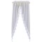 Dolls House Cream Tiffany Ruffle Curtains on Rail Miniature Window Accessory