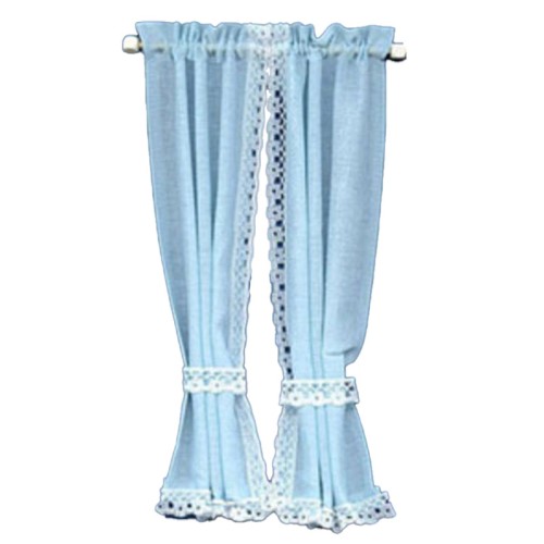Melody Jane Dollhouse Cream Sheer Curtains - 1:12 Scale Miniature Net Lace Drapes For Dollhouse Windows - View #7