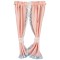 Dolls House Peach Curtains Drapes on Rail Miniature 1:12 Scale Window Accessory