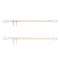 Dolls House 2 Curtain Rods Rails 24cm 9.5" Long Miniature Window Accessory