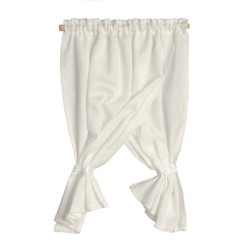 Dolls House White Tie Back Curtains Miniature Window Accessory Dolls House White Tie Back Curtains Miniature Window Accessory