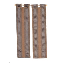 Dolls House Striped Tab Top Curtains Miniature Window Accessory Dolls House Striped Tab Top Curtains Miniature Window Accessory