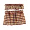 Dolls House Raspberry Damask Curtain & Pelmet Set Window Accessory