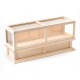 Dolls House Bare Wood Double Display Case Store Counter Shop Fitting Furniture