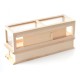 Dolls House Bare Wood Double Display Case Store Counter Shop Fitting Furniture