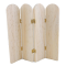 Dolls House Unfinished 4 Fold Dressing Screen Room Divider Bare Wood Furniture