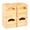 Dolls House 4 Modern Bare Wood Cube Storage Boxes Miniature 1:12