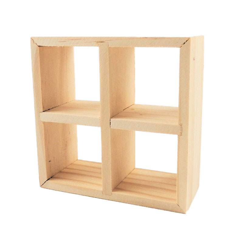 Dolls House 4 Cube Display Unit Modern Display Shelves Miniature