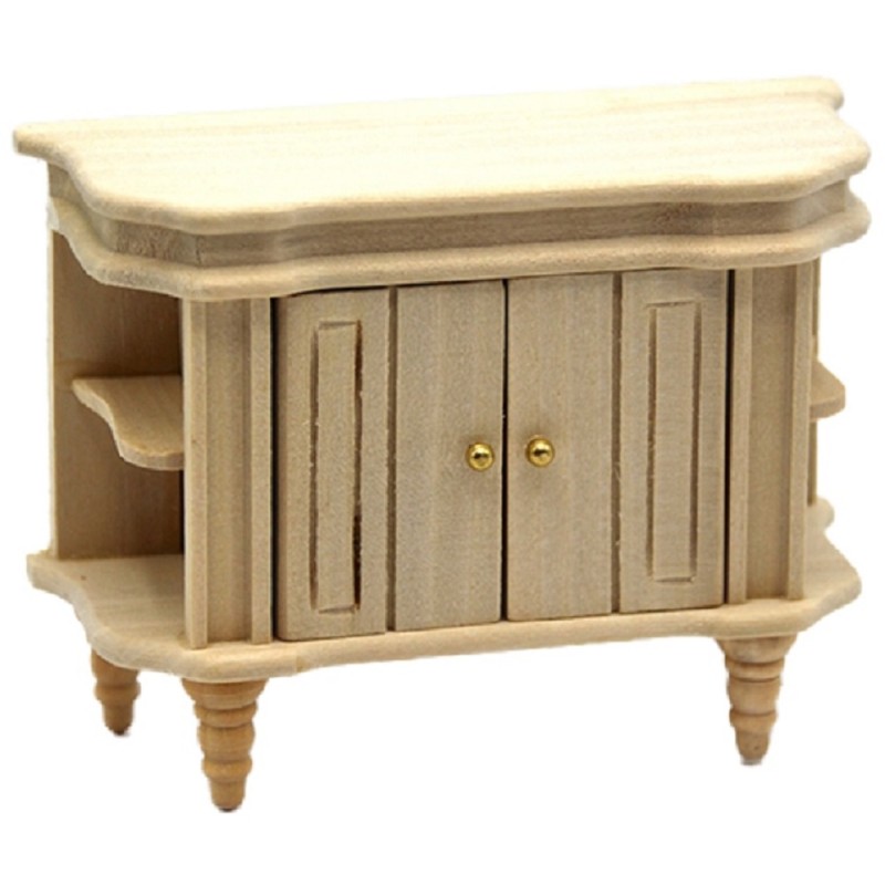 Dolls House Bare Wood Sideboard Cabinet Miniature Dining Furniture 1:12 Scale