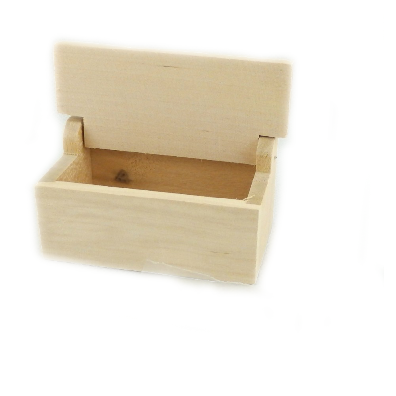 Dolls House Bare Wood Toy Box Chest Ottoman 1:12 Miniature Unfinished Furniture 