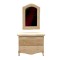 Dolls House Bare Wood Chest of Drawers with Mirror Miniature Bedroom Furniture