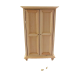 Dolls House Natural Wood Wardrobe Miniature 1:12 Unfinished Bedroom Furniture