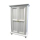 Dolls House White 2 Door Wardrobe Miniature 1:12 Wooden Bedroom Furniture 