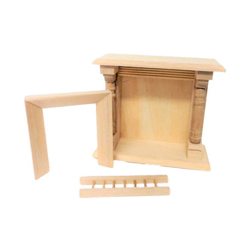 Dolls House Unfinished Fireplace Miniature 1:12 Scale Furniture 