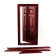 Dolls House Mahogany 6 Panel Interior Door Builders DIY 1:12 Scale Miniature