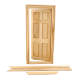 Dolls House Classic Wood 6 Panel Interior Door Builders DIY 1:12 Scale Miniature