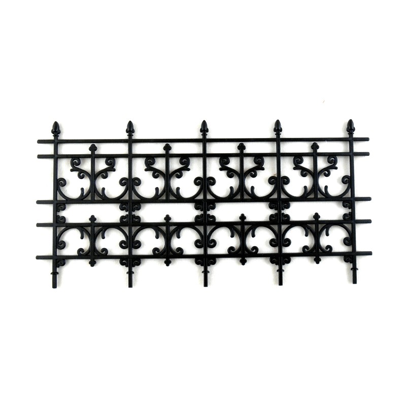 Dolls House Black Victorian Railings Pack of 6 Fence Pieces Miniature Accessory