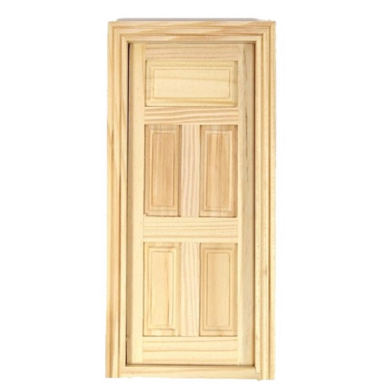 Dolls House Classic 5 Panel Interior Door Bare Wood Builders DIY 1:12 Miniature 