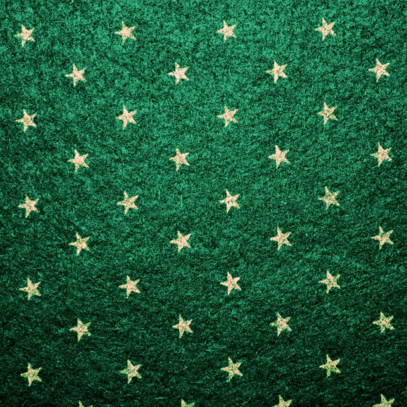 Dolls House Green Gold Star Self Adhesive Carpet Miniature Wall to Wall Flooring