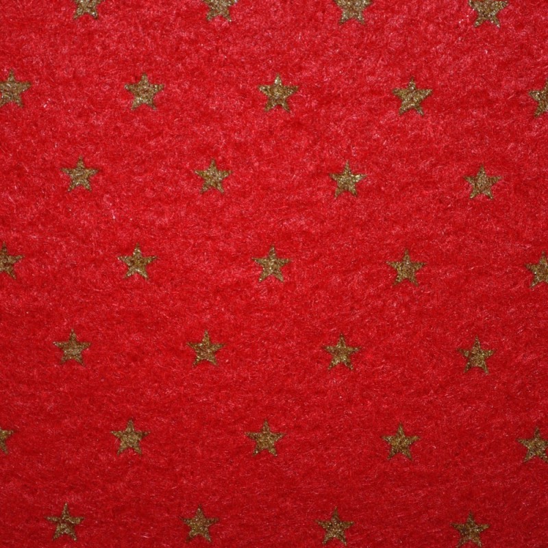 Dolls House Red Gold Star Self Adhesive Carpet Miniature Wall to Wall Flooring