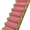 Dolls House Pastel Pink Wool Mix Stair Carpet Runner Self Adhesive Flooring