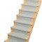 Dolls House Light Grey Wool Mix Stair Carpet Runner Self Adhesive Flooring