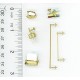 Dolls House Bathroom Accessory Set Gold Chrysnbon 1:12 Scale 