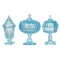 Dolls House Blue Candy Dishes Chrysnbon Miniature Ornaments
