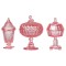 Dolls House Pink Candy Dishes & Lids Chrysnbon Miniature 1:12 Scale Ornaments