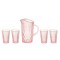 Dolls House Pink Jug & 4 Glasses Set Chrysnbon Dining Room Kitchen Accessory
