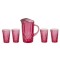 Dolls House Cranberry Jug & Glasses Pitcher Tumblers Miniature Dining Accessory 