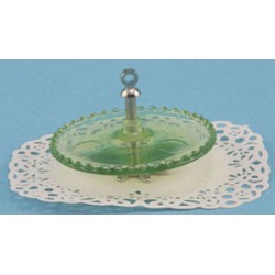 Dolls House Green Tidbit Server Chrysnbon Miniature Dining Accessory