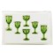 Dolls House Emerald Green Cut Stemware Glasses Set Chrysnbon Dining Accessory