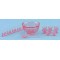Dolls House Pink Punch Bowl Set Chrysnbon Miniature Ornaments