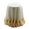 Dolls House Round Skirted Table with Cream Tablecloth Miniature 1:12 Furniture