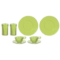 Dolls House Green Dinner Set 2 Chrysnbon Miniature Dining Accessory