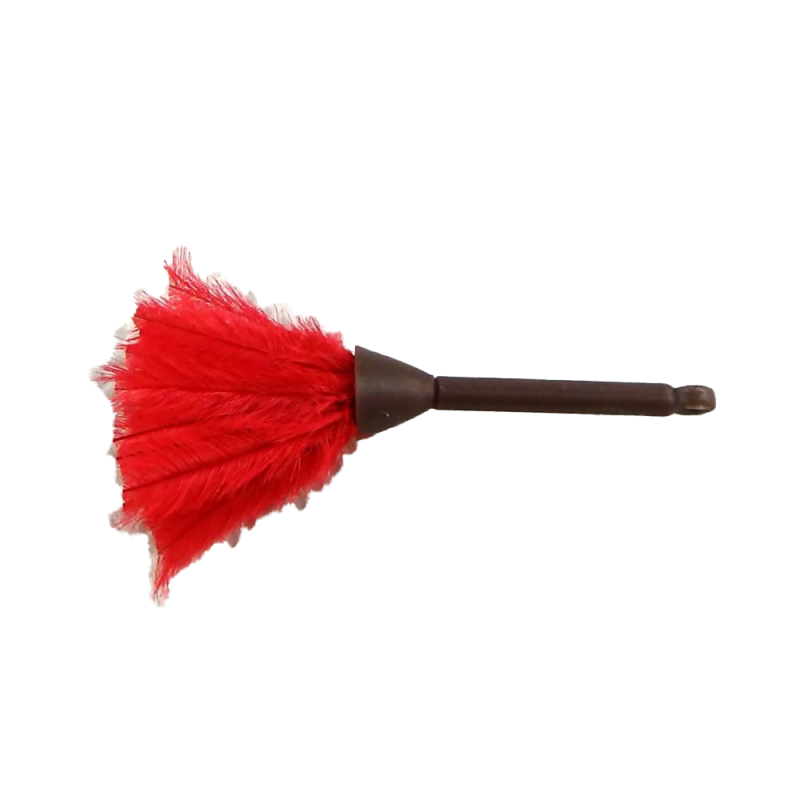 Dolls House Red Feather Duster Miniature 1:12 Scale Kitchen Cleaning Accessory