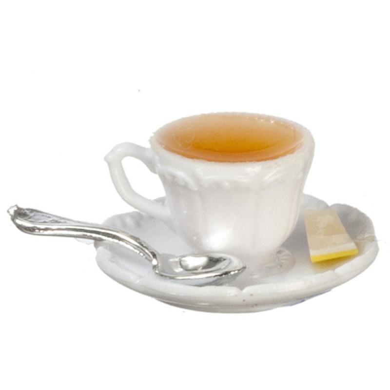 Dolls House Cup of Tea with Lemon Chrysnbon Dining Accessory 1:12