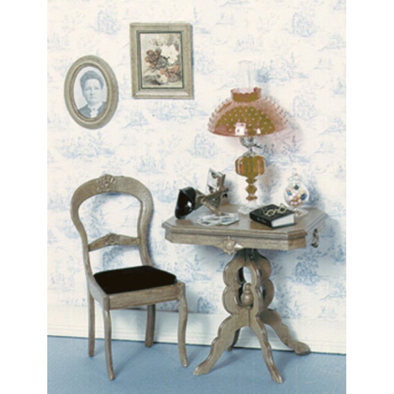 Chrysnbon Dolls House Victorian Table & Chair Furniture Kit Model Kit F-110