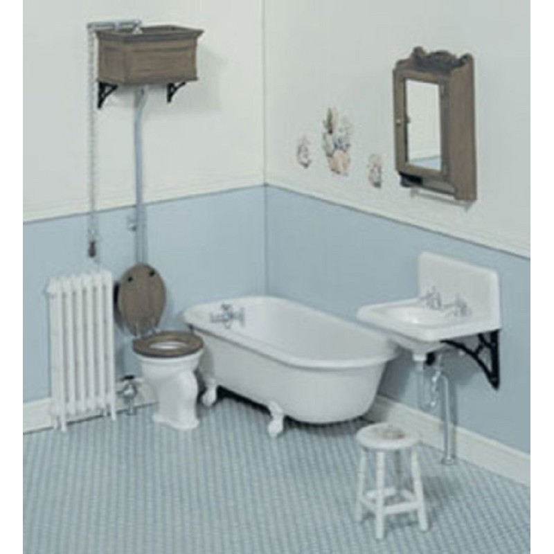 Chrysnbon Dolls House Victorian Bathroom Furniture Kit Model Kit F-230