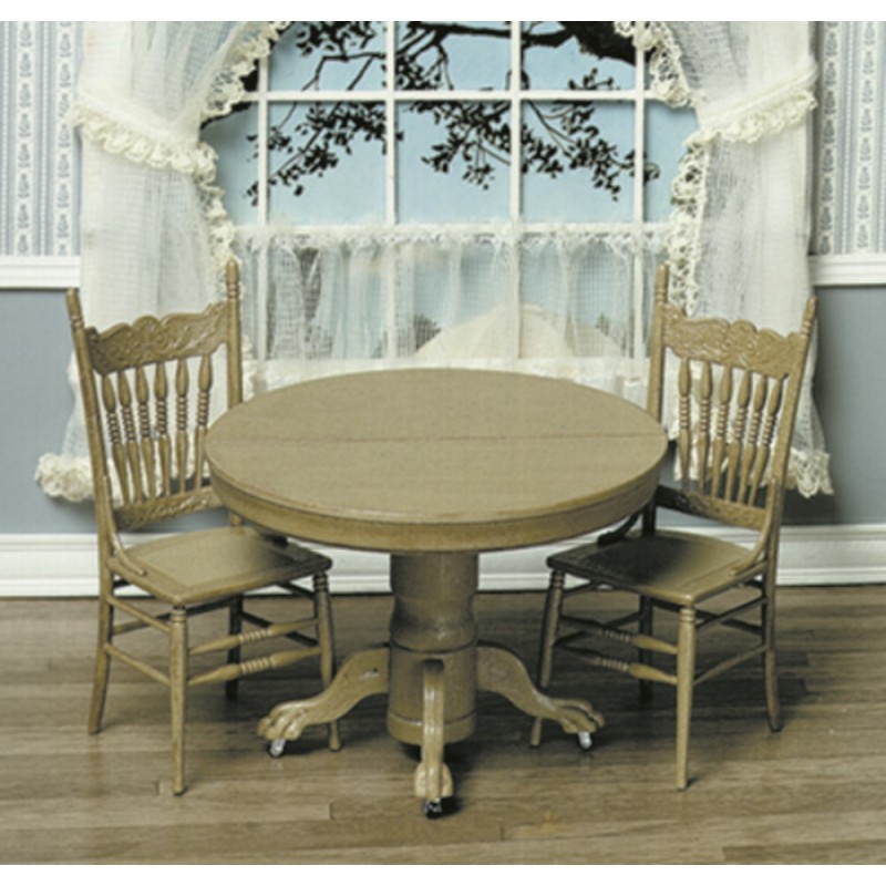 Chrysnbon Dolls House Table & Chairs Dining Furniture Kit Model Kit F-270