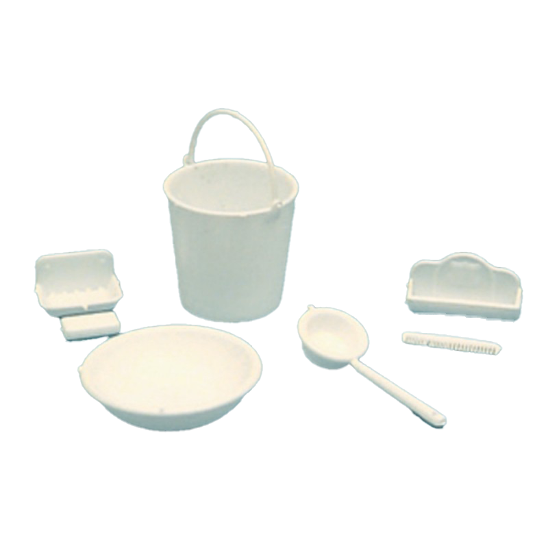 Chrysnbon Dolls House White Sink Accessory Set 1:12 Scale Plastic