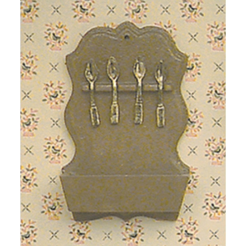 Dolls House Chrysnbon Spoon Rack Kit Miniature Kitchen Accessory