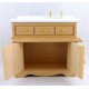 Dolls House Light Oak Sink Unit with Towel Rail Miniature Wood Kitchen Furniture