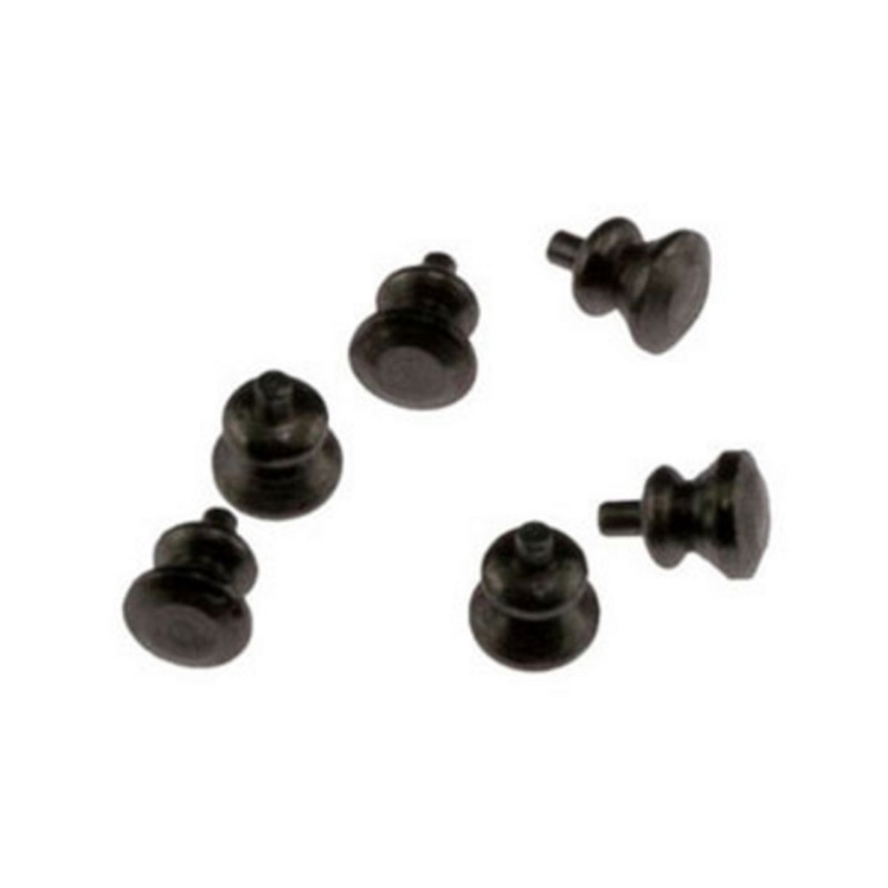 Dolls House 6 Round Silver Black Drawer Door Knobs Fittings Spare Parts 1:12