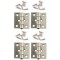 Dolls House Satin Nickel Butt Hinges Miniature Fixtures & Fittings