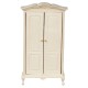 Dolls House Bare Wood Wardrobe Miniature 1:12 Unfinished Bedroom Furniture 