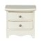 Dolls House White Bedside Chest Nightstand Miniature Bedroom Furniture 1:12